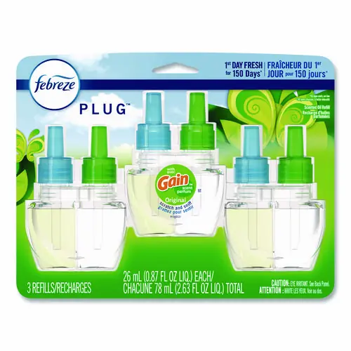 Febreze® PLUG Air Freshener Refills, Gain Original, 3/Pack