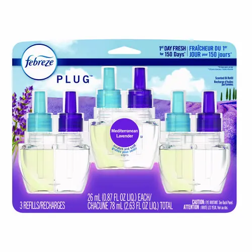 Febreze® PLUG Air Freshener Refills, Mediterranean Lavender, 0.87 oz, 3/Pack