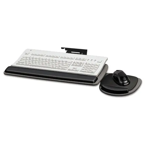 Fellowes® Adjustable Standard Keyboard Platform, Graphite/Black
