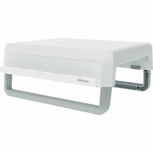 Fellowes® Breyta Monitor Stand, White, Supports 33 lbs