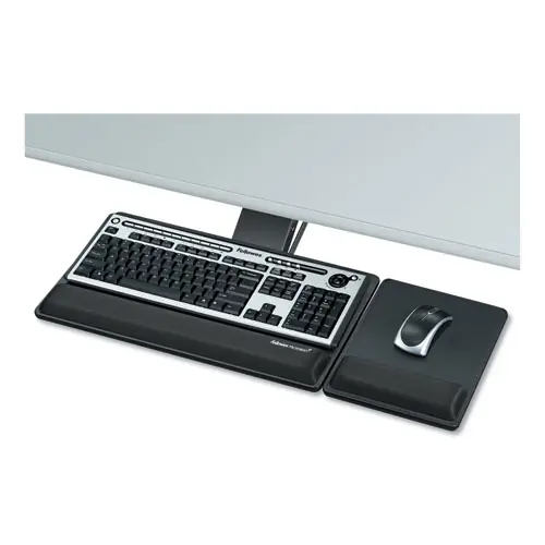 Fellowes® Designer Suites Premium Keyboard Tray, 19" x 10.63", Black