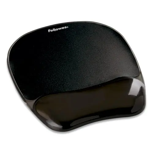 Fellowes® Gel Crystals Mouse Pad with Wrist Rest, Black