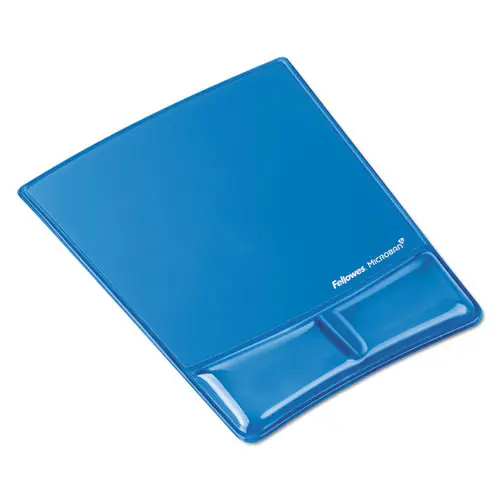 Fellowes® Gel Wrist Support with Attached Mouse Pad, Blue