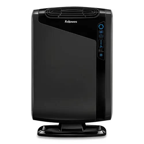 Fellowes® HEPA and Carbon Filtration Air Purifiers, 300 to 600 sq ft Room Capacity, Black