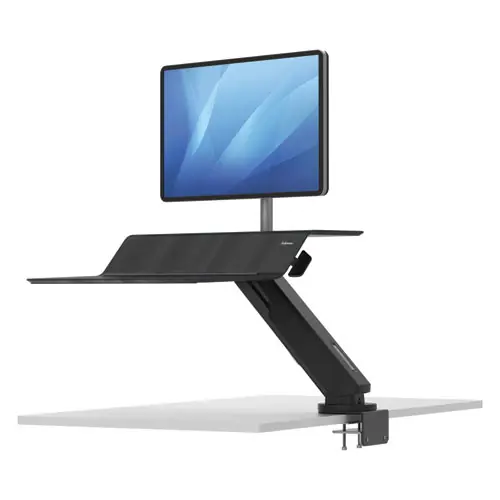 Fellowes® Lotus RT Sit-Stand Workstation, Black, 48" x 30"