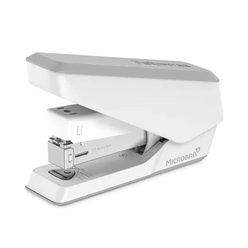 Fellowes® LX840 EasyPress Half Strip Stapler with Antimicrobial Protection, 25-Sheet Capacity, White