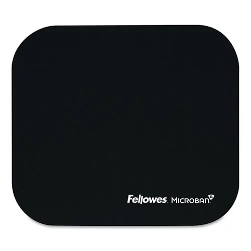 Fellowes® Mouse Pad with Microban Protection, Black, 9" x 8"