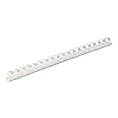 Fellowes® Plastic Comb Bindings, 1/2" Diameter, 90 Sheet Capacity, White, 100/Pack