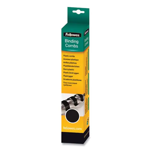 Fellowes® Plastic Comb Bindings, 1/4" Diameter, White, 100/Pack