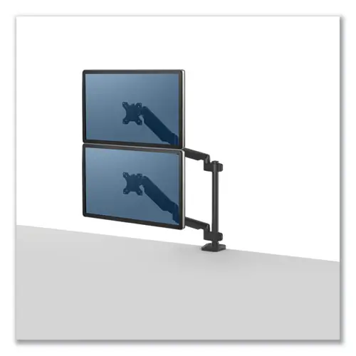 Fellowes® Platinum Series Dual Stacking Arm for 27" Monitors, Black