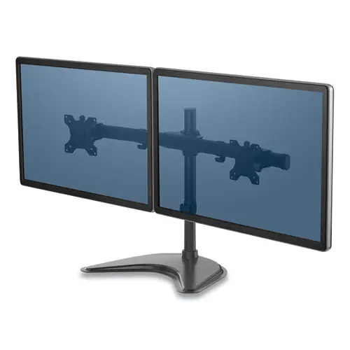 Fellowes® Professional Series Freestanding Dual Horizontal Monitor Arm, Black, Supports Up to 17 lb, For 30" Dual Monitors