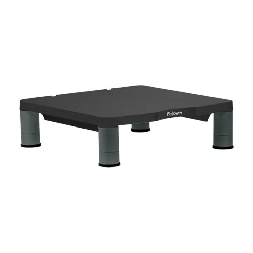 Fellowes® Standard Monitor Riser, Graphite, Adjustable Height, Supports 60 lbs