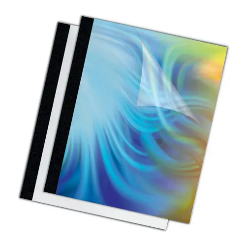 Fellowes® Thermal Binding System Presentation Covers, Clear, Unpunched, 2 to 15 Sheet Capacity, 11 x 8.5, 10/Pack