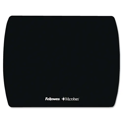 Fellowes® Ultra Thin Mouse Pad with Microban Protection, Black, 9" x 7"