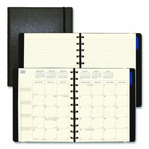 Filofax® Soft Touch 17-Month Planner, Black Cover, 10.88 x 8.5, Aug 2024 - Dec 2025
