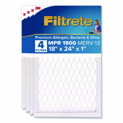 Filtrete™ Premium Allergen, Bacteria and Virus Filter, 18" x 24", 4/Carton