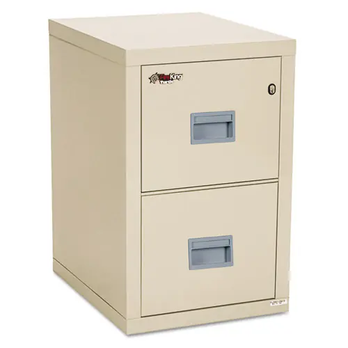 FireKing® Compact Turtle Insulated Vertical File, 2-Drawer, Parchment, 17.75"W x 22.13"D x 27.75"H