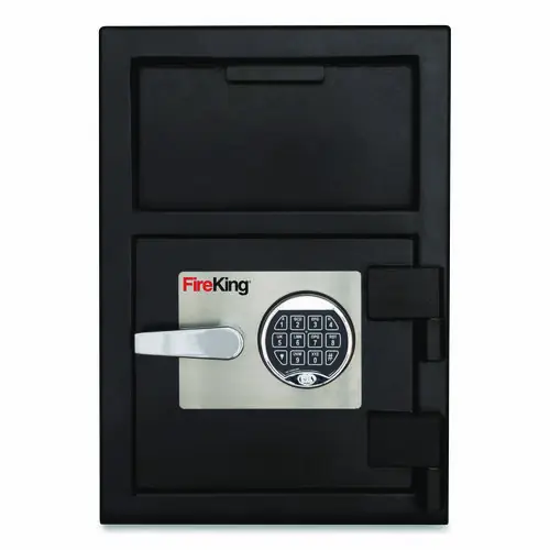 FireKing® Depository Security Safe, 0.95 cu ft, 14 x 15.5 x 20, Black