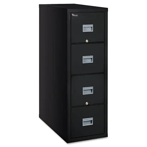 FireKing® Patriot by FireKing Insulated Fire File, 4-Drawer, Legal Size, Black