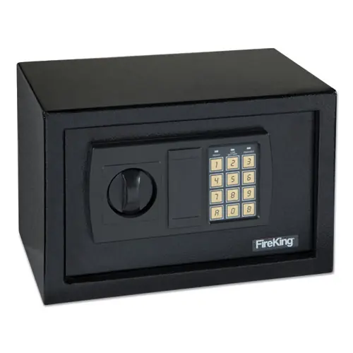 FireKing® Small Personal Safe, 0.3 cu ft, Black