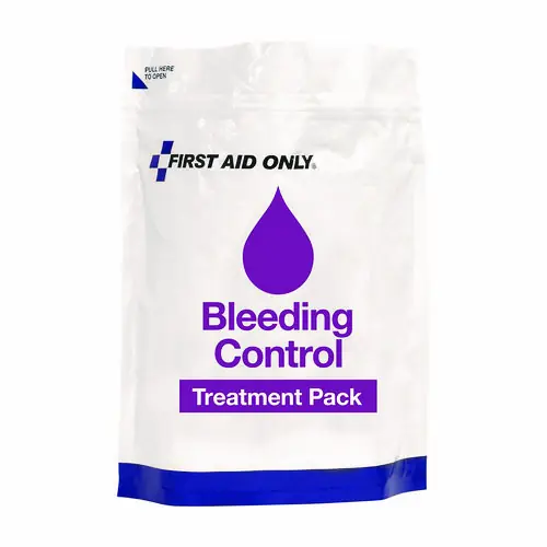 First Aid Only™ 12-Piece Bleeding Control Treatment Pack, Resealable Plastic Bag