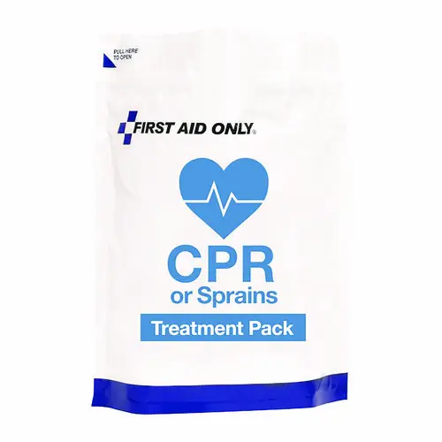 First Aid Only™ 9-Piece CPR and Sprains Treatment Pack, Resealable Plastic Bag