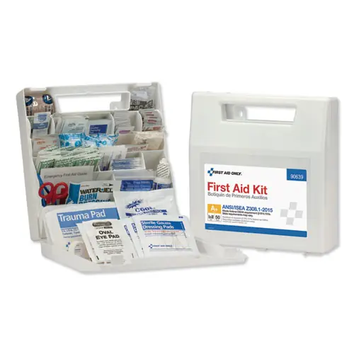 First Aid Only™ ANSI Class A+ First Aid Kit for 50 People, 183 Pieces, Plastic Case
