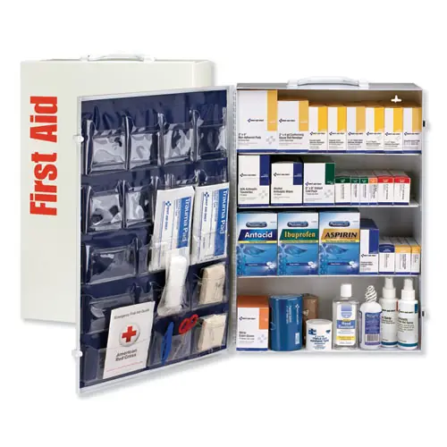First Aid Only™ ANSI Class B+ 4 Shelf First Aid Station with Medications, 1,461 Pieces, Metal Case