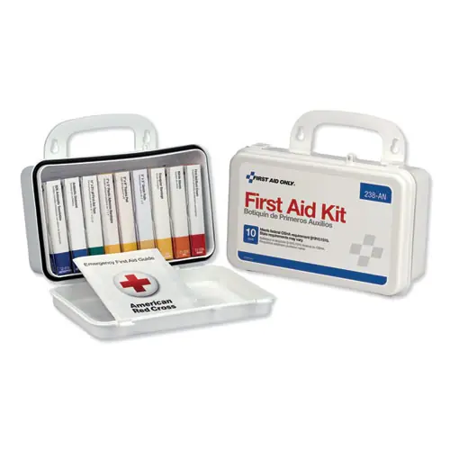 First Aid Only™ ANSI-Compliant First Aid Kit, 64 Pieces, Plastic Case