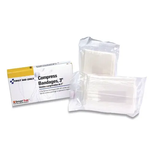 First Aid Only™ Compress Bandages, 3 x 2, 2/Box