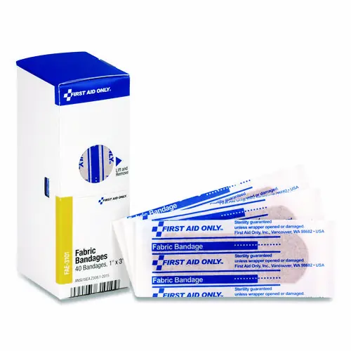 First Aid Only™ Fingertip Bandages, 1.75" x 2", 10/Box