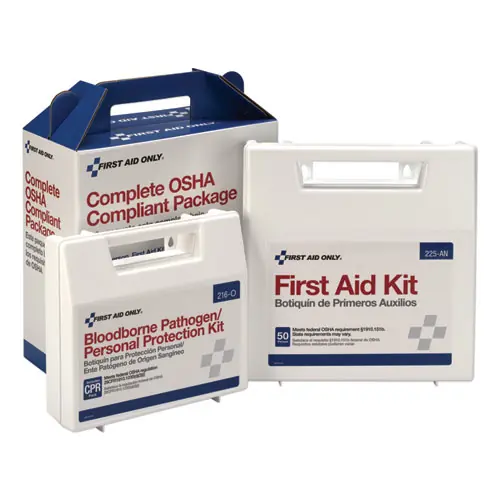 First Aid Only™ First Aid Kit for 50 People, 229 Pieces, ANSI/OSHA Compliant, Plastic Case