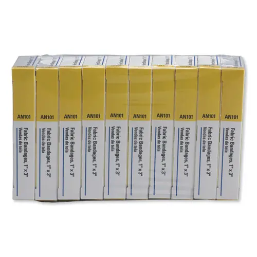 First Aid Only™ First-Aid Refill Fabric Adhesive Bandages, 1 x 3, 160/Pack
