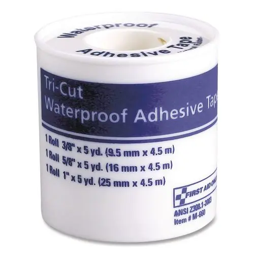 First Aid Only™ Tri-Cut Waterproof-Adhesive Medical Tape with Dispenser