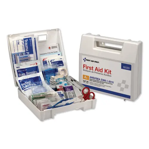 First Aid Only™ Type I and II First Aid Kit for 25 People, 141 Pieces, Plastic Case