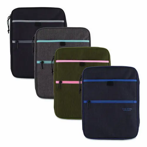 Five Star® 1" Carry All Zip Binder, 3 Rings, 1" Capacity, 11 x 8.5, Randomly Assorted Color
