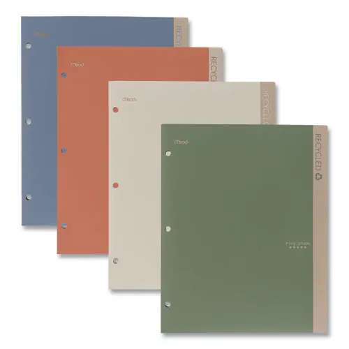 Five Star® Recycled Plastic Two-Pocket Folder, 11" x 8.5", Randomly Assorted