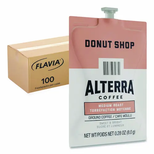 FLAVIA® Alterra Donut Shop Coffee Freshpack, 100/Carton