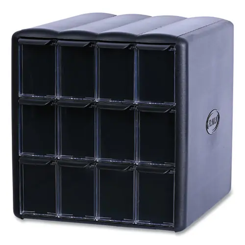 FLAVIA® Four Column Merchandiser, 12 Compartments, Black
