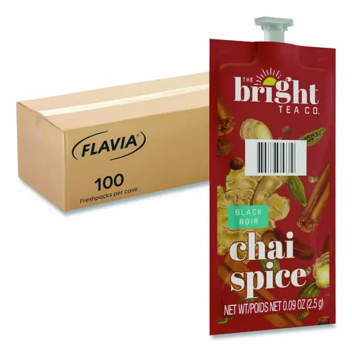 FLAVIA® The Bright Tea Co. Chai Spice Black Tea Freshpack, 100/Carton