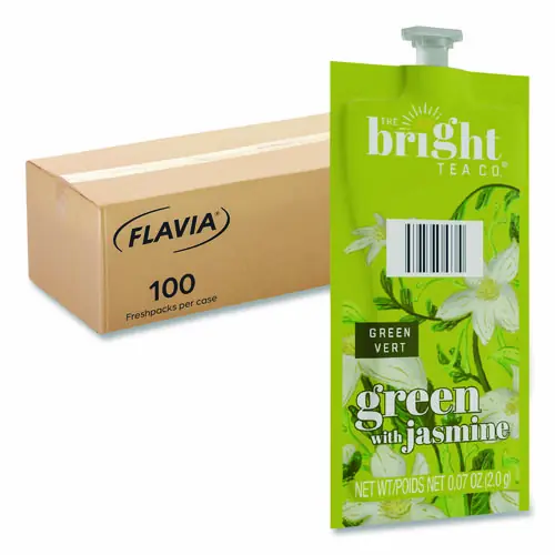 FLAVIA® The Bright Tea Co. Green with Jasmine Tea Freshpack, 100/Carton