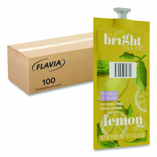 FLAVIA® The Bright Tea Co. Lemon Herbal Tea Freshpack, 100/Carton