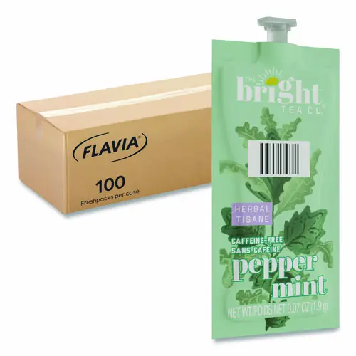 FLAVIA® The Bright Tea Co. Peppermint Herbal Tea Freshpack, 100/Carton