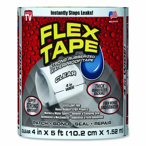 Flex Seal General Purpose Repair Tape, Clear, 4" x 1.67 yds