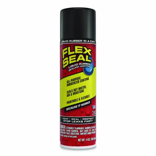 Flex Seal Liquid Rubber Sealant Coating Spray, 14 oz Can, Black