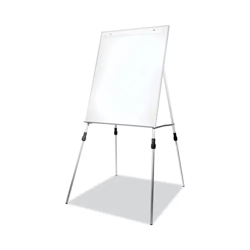 Flipside Adjustable Dry Erase Board, 27.5" x 32", White Surface, Satin Aluminum Frame
