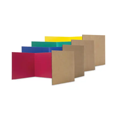 Flipside Study Carrel, Assorted Colors, 24/Pack