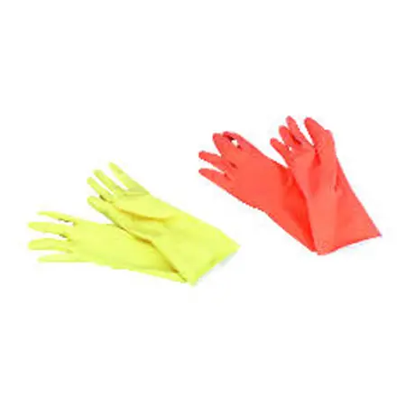 Flock-ln Latex Glove LG 12 In 18-20 mil Yellow Dz