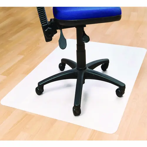 Floortex® Cleartex Polypropylene Anti-Slip Foldable Chair Mat for Hard Floors, 35" x 46", Translucent