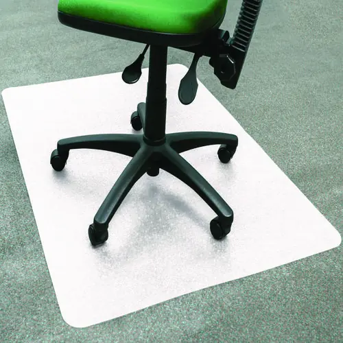 Floortex® Cleartex Polypropylene Foldable Chair Mat for Carpets, Translucent